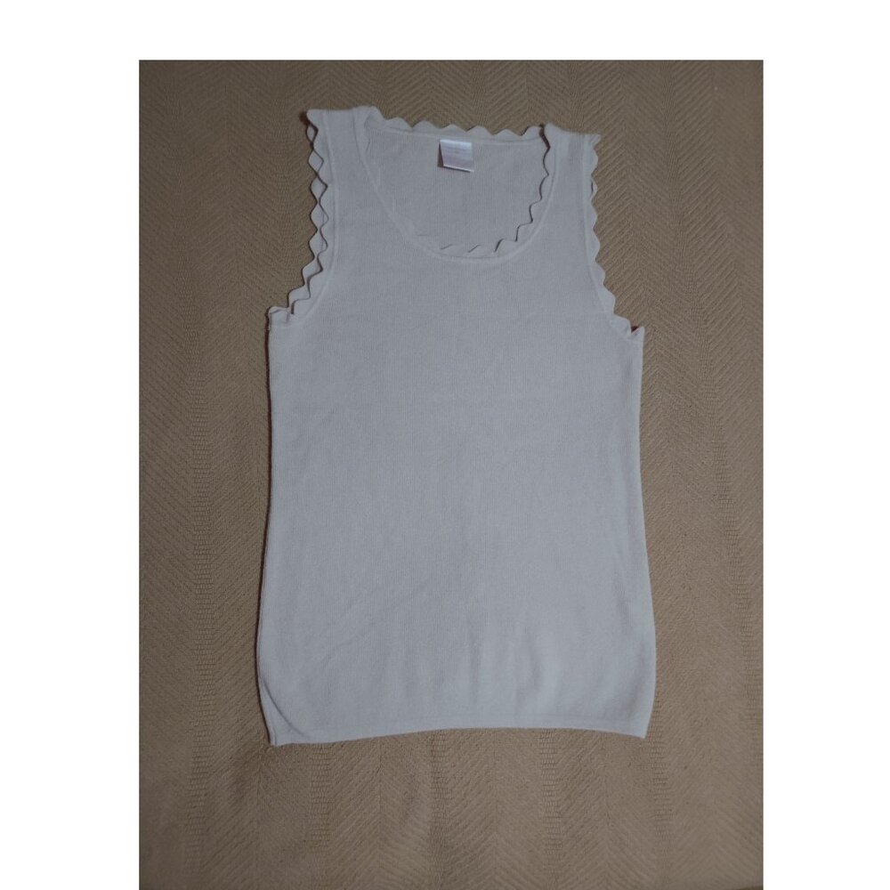 New! Luna Brand Sleeveless Women's Beige Tank Top! Stretch Size Medium! 50%Rayon